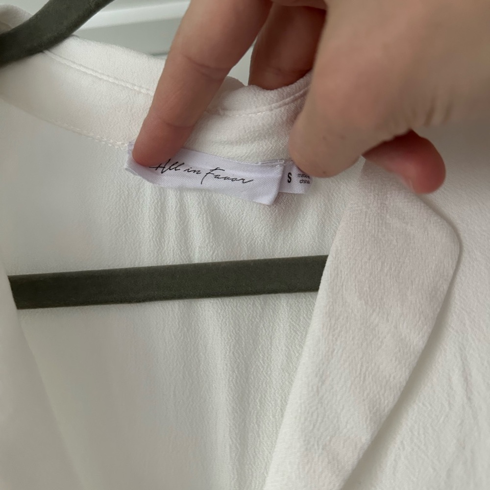 White Button Back Top - image 3